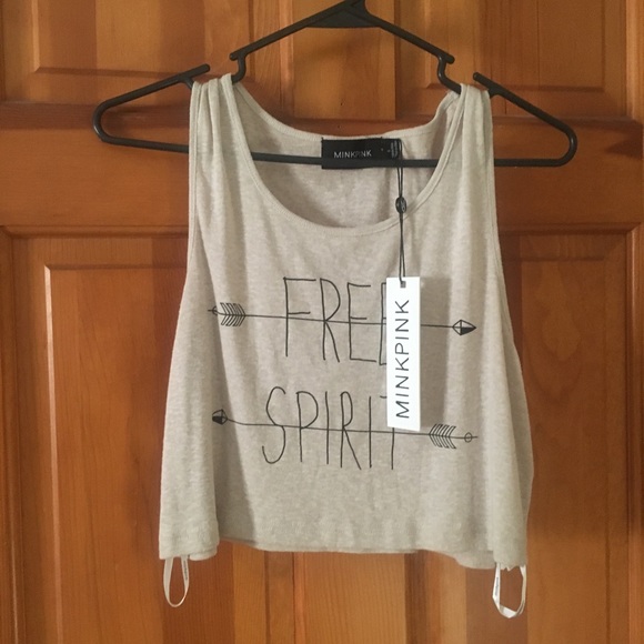 MINKPINK Tops - BNWT MINKPINK “FREE SPIRIT” sleeveless crop top